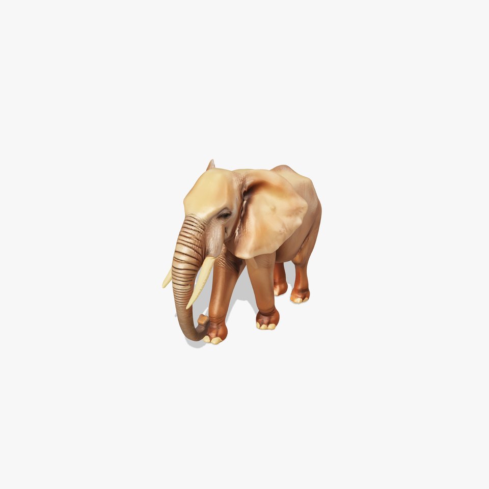 Elephant with Natural Scratches D model pack